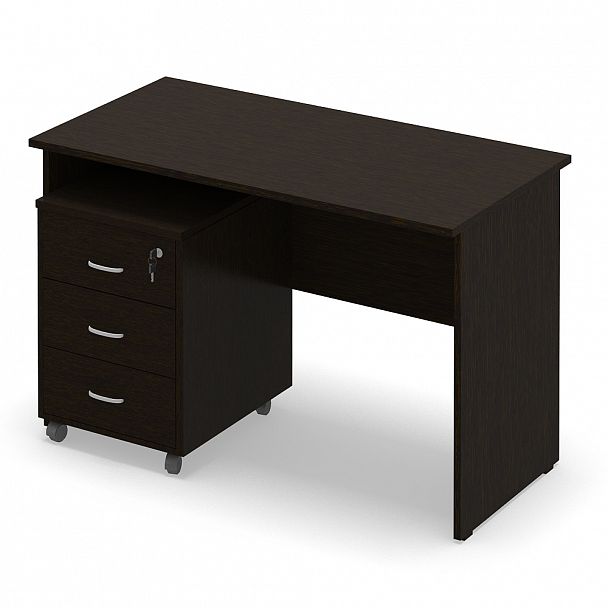 Стол рабочий+тумба мобильная "Система-M" ПК-ССМ-КОМП№49-В4-179 дуб ферраре - Вид 1