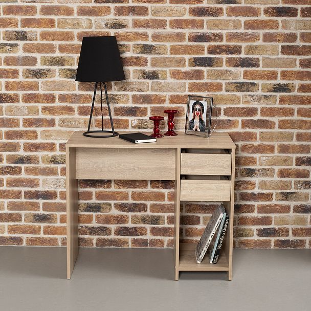 Стол письменный/компьютерный BRABIX "Scandi CD-017", 900х450х750 мм, 2 ящика, дуб сонома, 641895, ЦБ013706-2 - Вид 11