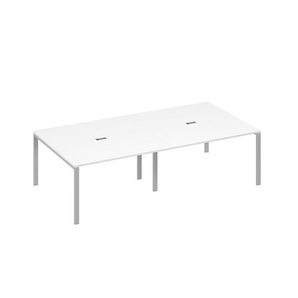 Стол переговорный 280x144 на каркасе UNO A4 А4 Б1 135-2 БП белый премиум / металлокаркас серый - Вид 1