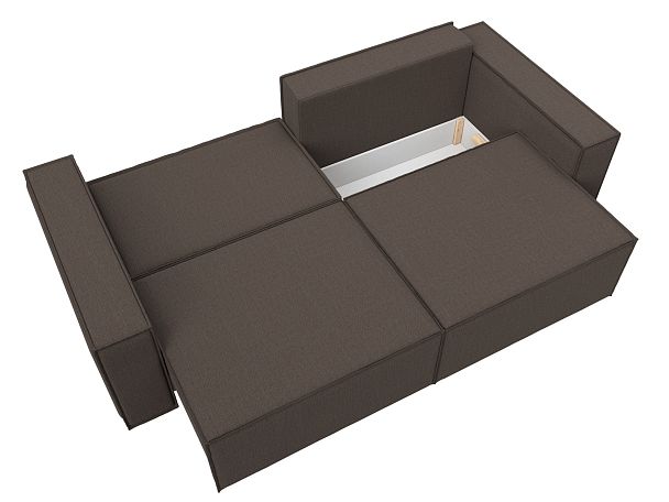 Диван прямой Куба Рогожка коричневый - Вид 9