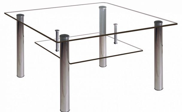 Стол журнальный Гранд-8МП  800х800х420 хром "Журнальные столы" ТК-002561000706 серый - Вид 1