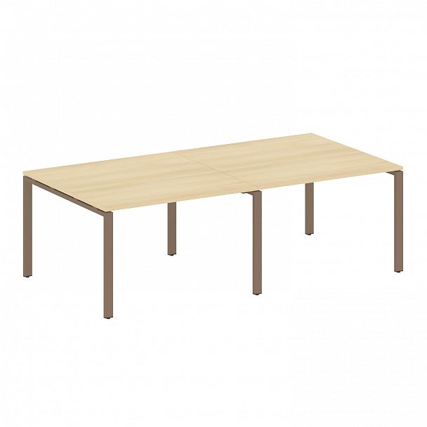 Стол для переговоров "Metal System" БП.ПРГ-2.2 акация/мокко - Вид 1