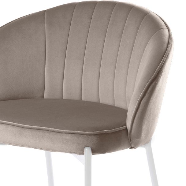 Комплект полубарных стульев Миэль серо-бежевый/белый, 4 шт. - Вид 6