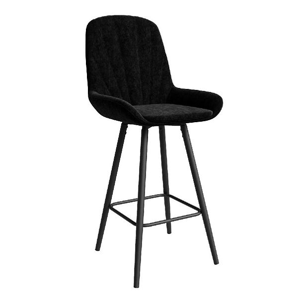 Стул ЮККИ Основание №5 Барный конус Черное Вельвет Черный - Вид 1
