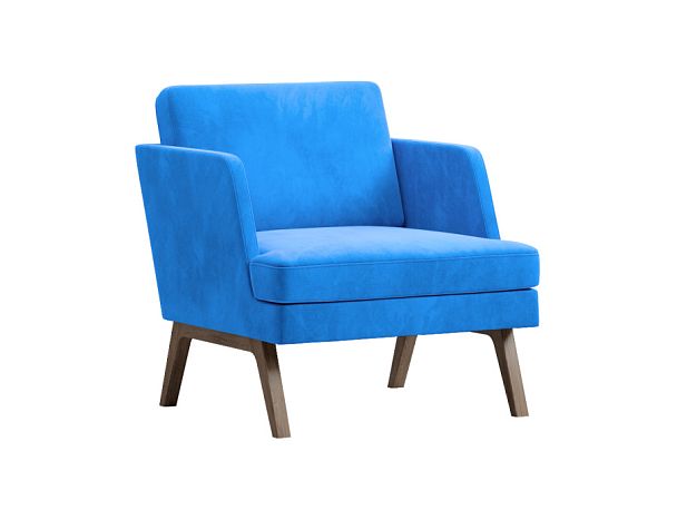 Кресло Everprof Marko Ткань Голубой Темное дерево - Вид 1