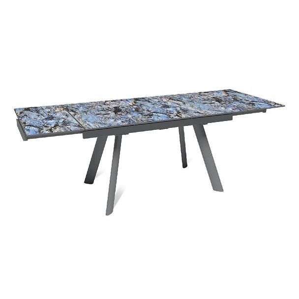 Стол раскладной Stone (140+40+40), керамика глянцевая Lemurian blue - Вид 5