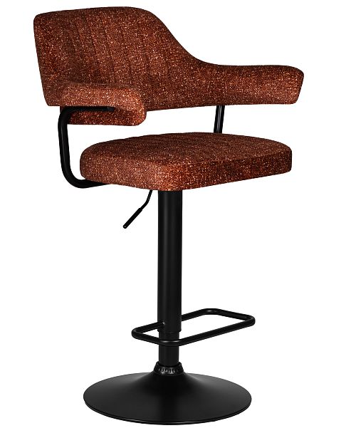 Стул барный DOBRIN CHARLY BLACK (терракотовый твид (LEO56)) - Вид 2