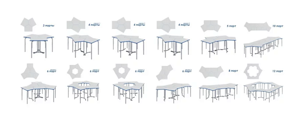 Стол мобильный, пятиугольный, гр.3-7 - Вид 30