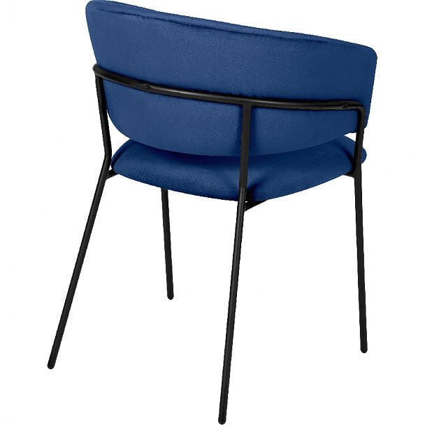 Комплект кухонных стульев Даксон синий велюр/черный, 4 шт. - Вид 4