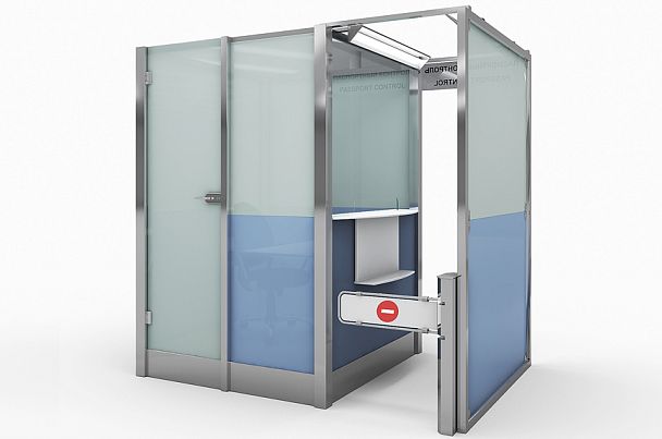 Кабины паспортного контроля с каркасом из нержавеющей стали - Вид 2