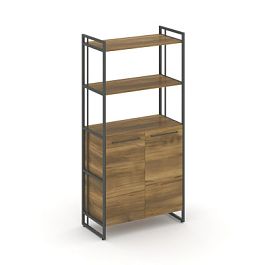 Rift Шкаф 4 ниши широкий RF.SS-44 Сандал Янтарный/Металл Антрацит 798*396*1648 - Фото предпросмотра