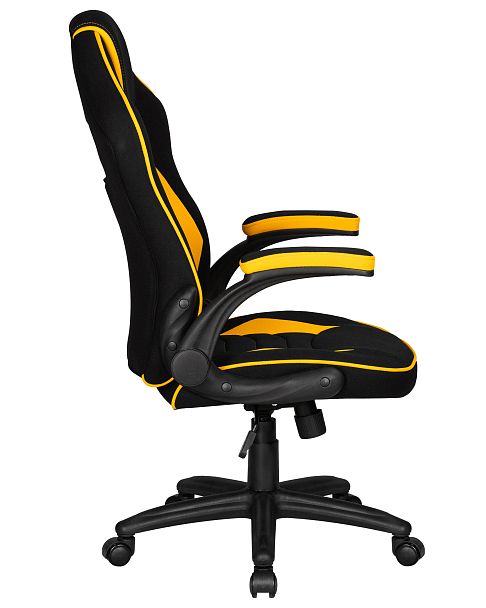 Кресло игровое DOBRIN RICK (черно-желтая ткань) - Вид 3