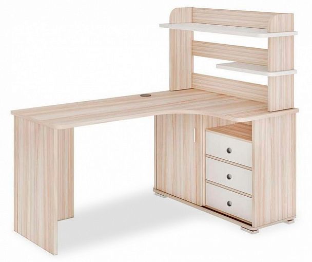 Стол компьютерный Домино СР-165 Карамель/Белый правый - Вид 1