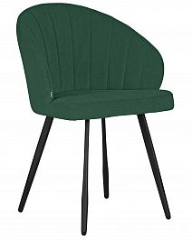 Стул обеденный DOBRIN NAOMI (ЭМАЛЬ ЧЕРНЫЙ МУАР велюр Catania Izumrud) - Фото предпросмотра