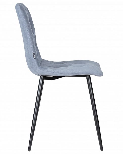 Стул обеденный DOBRIN CHILLY ROMBO (Серо-голубой Simple 26, основание черное) - Вид 3