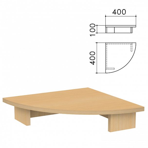 Подставка под монитор "Канц", 400х400х100 мм, цвет бук невский, МК01.10 - Вид 2