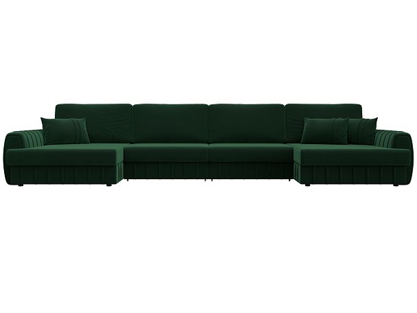 Диван П-образный Лига-057 НПБ Лонг Велюр зеленый - Вид 2