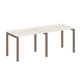 Metal System Quattro Р. ст. на 2 раб. места на П-образном м/к 50БП.СМ-2.1 Дуб наварра/Мокко металл 2000*720*750 - Фото предпросмотра