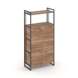 Rift Шкаф 4 ниши широкий RF.SS-43 Дуб Табак/Металл Антрацит 798*396*1648 - Фото предпросмотра