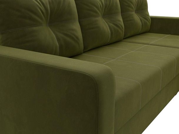 Диван угловой Ливерпуль Лайт правый угол Микровельвет зеленый - Вид 4