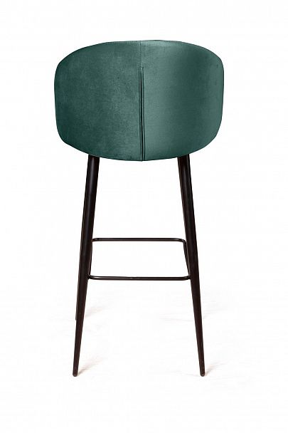 Стул барный Mont Blanc, бархат изумрудный 87 / черный конус - Вид 6