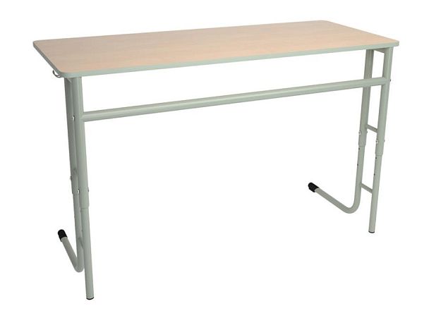 Двухместная парта Basis ПШ7/2-Р, регулируемая (ЛДСП береза, скругл. углы, кромка ПВХ) - Вид 1