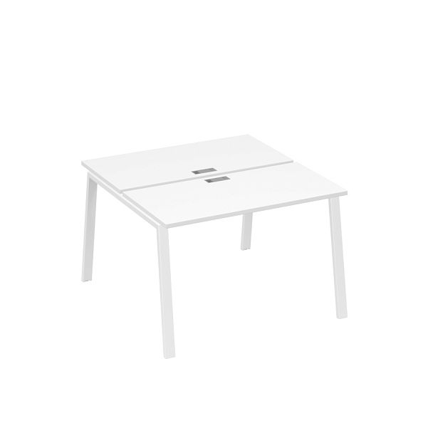 Рабочая станция (2х120) на каркасе TRE A4 А4 Б3 170  БП белый премиум / металлокаркас белый - Вид 1