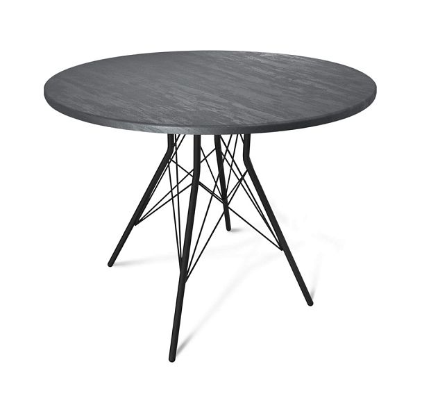 Стол Sheffilton SHT-TU2-1/ТТ 90 МДФ черный муар/каменный уголь - Вид 1