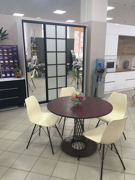 Стол Sheffilton SHT-TU3-1/80/80 ЛДСП венге медный металлик/венге - Вид 3