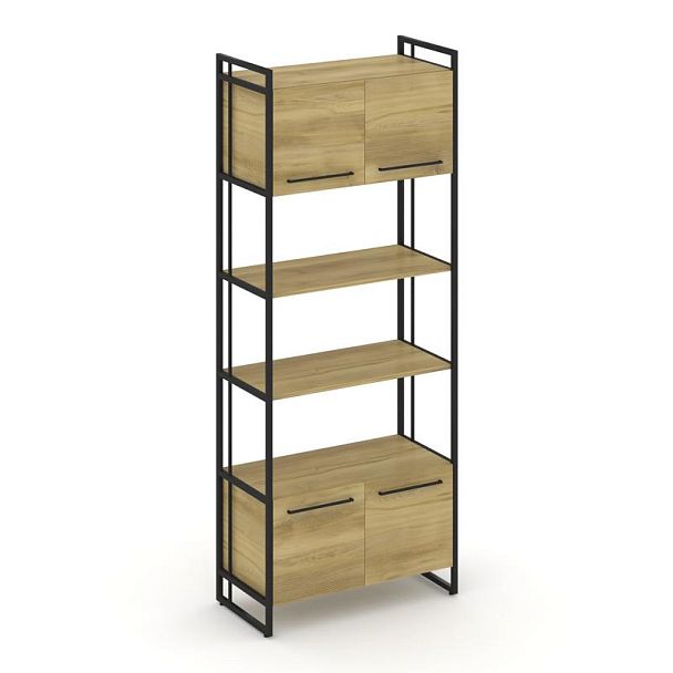 Rift Шкаф 5 ниш широкий RF.SS-54 Дуб Винченцо/Металл Черный 798*396*2010 - Вид 1