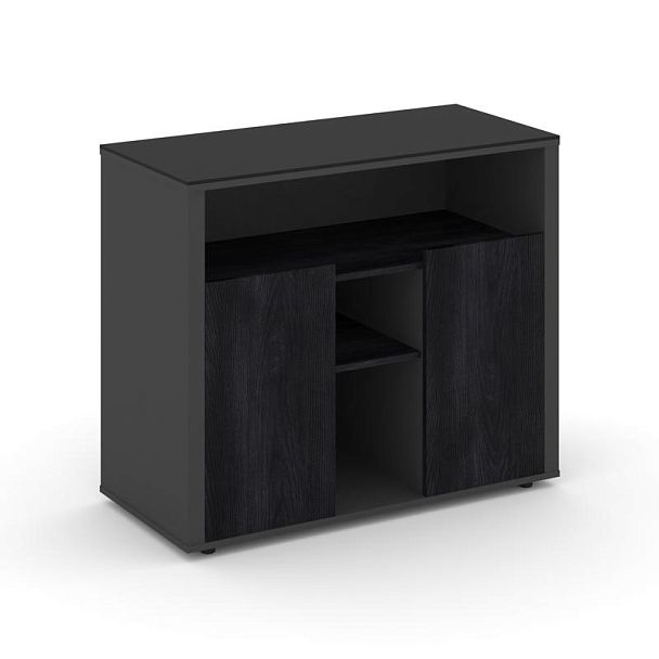 Касл Греденция CS.D-GR-1 Каштан Тоскана/Базальт/Лакобель Black 1202*450*1011 - Вид 1
