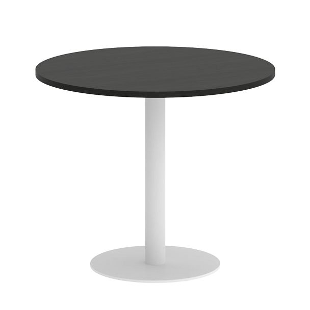 Home Office Стол круглый VR.SP-5-90.1 Суар тёмный/Белый металл 900*900*750 - Вид 1