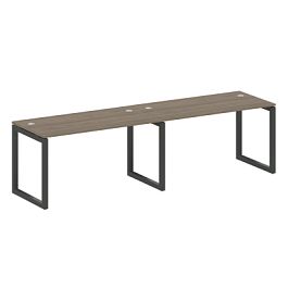 Metal System Quattro Р. ст. на 2 раб. места на О-образном м/к 50БО.СМ-2.3 Вяз/Антрацит металл 2800*720*750 - Фото предпросмотра