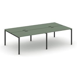 Concept Рабочая станция на 4 места CN.DRS-007 Кобо/Металл Антрацит 2760*1480*750 - Фото предпросмотра