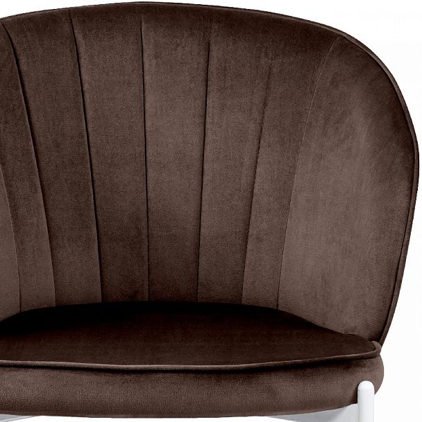 Комплект кухонных стульев Миэль коричневый велюр/белый, 4 шт. - Вид 7