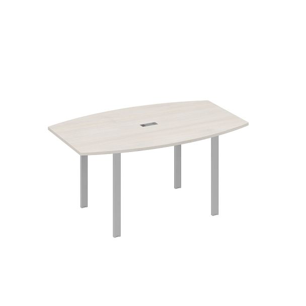 Стол 160 фигурный на металлокаркасе UNO для переговоров A4 А4 Б1 111 БП дуб / металлокаркас серый - Вид 1