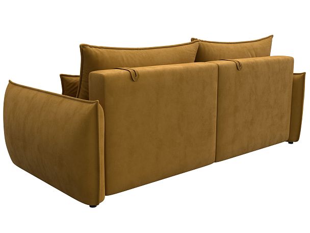 Диван прямой Лига-051 НПБ Велюр желтый - Вид 5