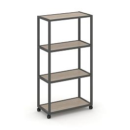 Shelf Mobile Стеллаж 4 уровня 1 секция VR.LT-STK-401.06 Дуб Аттик/Металл Антрацит 600*400*1523 - Фото предпросмотра