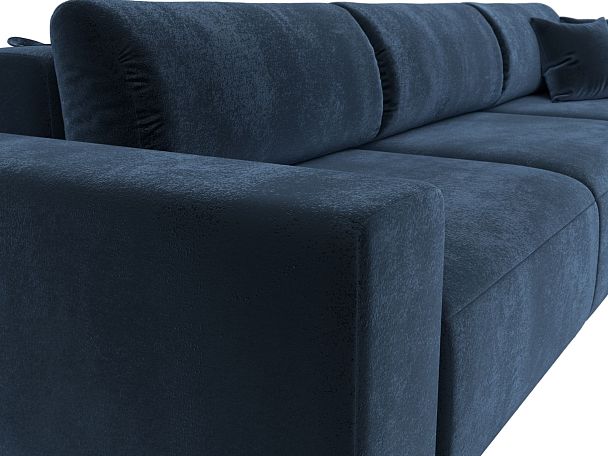 Диван прямой Лига-036 НПБ Классик Лонг Велюр синий - Вид 4