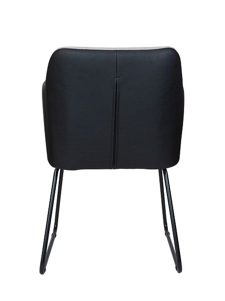 Стул / Bravo / серая ткань / черная экокожа - Вид 5