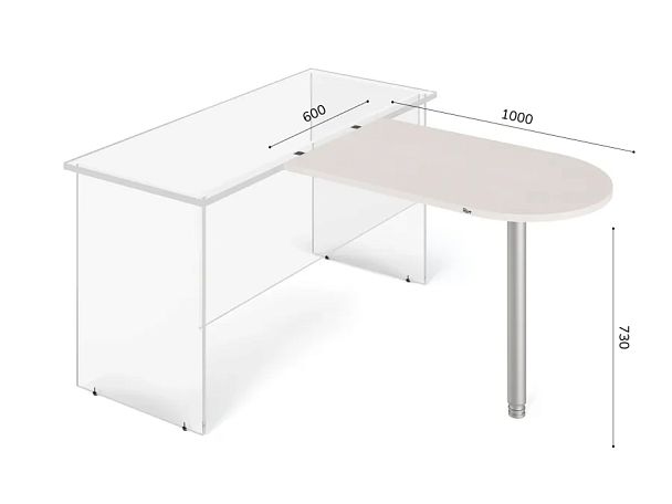 ЛАЙТ / LIGHT RLG012-10x6 Брифинг 60x100x73 Дуб Молочный - Вид 2