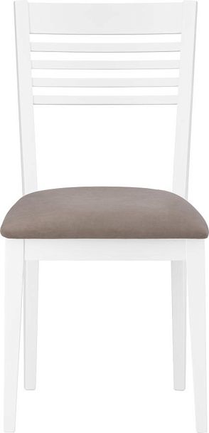 Комплект деревянных стульев с мягким сиденьем Ноэль Белый/Латте велюр, 2 шт. - Вид 2
