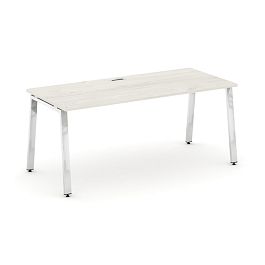 Style Project Direct Lux Стол письменный M-SN-6A.SR-025.M Дуб Наварра/Нержавеющая Сталь/Хром 1780*800*750 - Фото предпросмотра