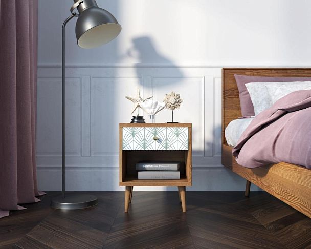 Тумбочка Berber с открытой полкой 38 принт арт BB33/Print_38, разноцветная - Вид 5