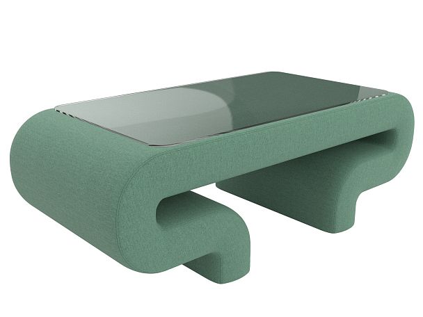 Стол Волна Рогожка зеленый - Вид 3