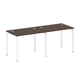 Metal System Quattro Р. ст. на 2 раб. места на П-образном м/к 40БП.СМ-2.1 Венге/Белый металл 2000*720*750 - Фото предпросмотра