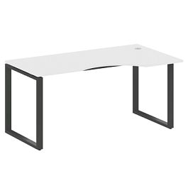 Metal System Стол криволинейный правый на О-образном м/к БО.СА-1 (R) Белый/Антрацит металл 1600*900*750 - Фото предпросмотра