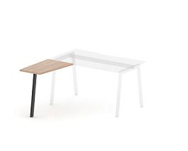 MATRIX 121В302 Стол приставной, L 500х800х775 Швейцарский вяз/Темно-серый - Фото предпросмотра