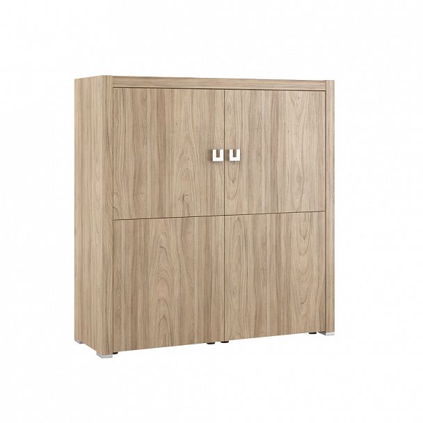 Шкаф средний Solid 131x45x137 вяз - Вид 1