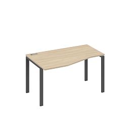 Стол эргономичный левый "Техно" на металлокаркасе UNO A4 А4 Б1 063 БП дуб скандинавский / металлокаркас антрацит - Фото предпросмотра